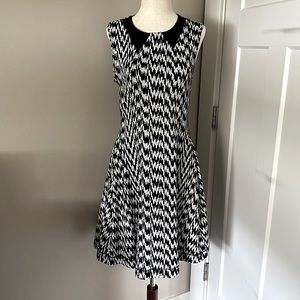 Vintage Kenzo Paris Black/White Knit Dress with Pockets Size S